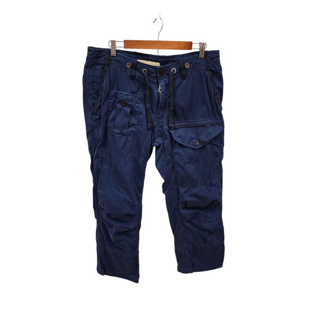Vtg Polo Ralph Lauren Cargo Pants Mens 35 X 25 Blue Military Surplus
